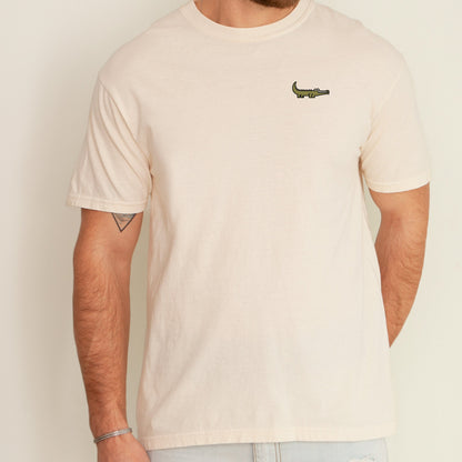 Embroidered Crocodile T-Shirt: Funny Gator Tee, Reptile Lover Gift