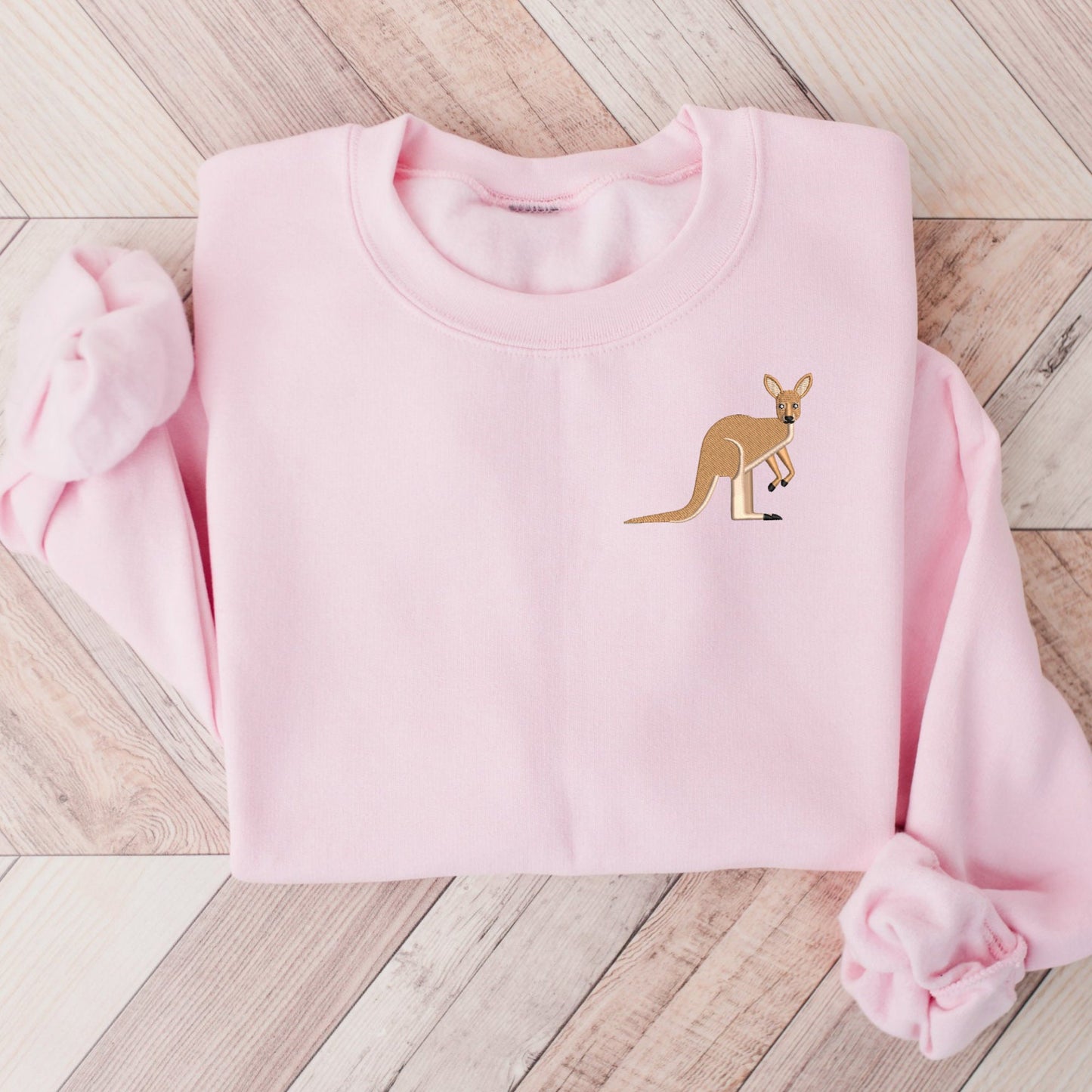Embroidered Kangaroo Sweatshirt: Aussie Animal Lover Gift