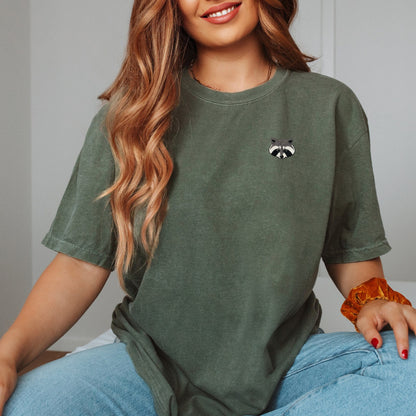 Embroidered Raccoon T-shirt - Comfort Colors Trash Panda Tee