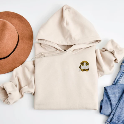 Embroidered Guinea Pig Hoodie: Exotic Pet Sweatshirt