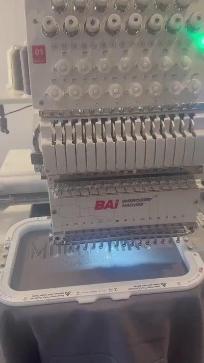 Embroidered "Mountains Please" Hoodie: Outdoorsy Sweatshirt